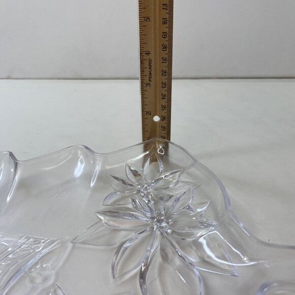 Set 2 Christmas Tree Shaped Plastic Serving Platters Green Clear - Picture 10 of 11